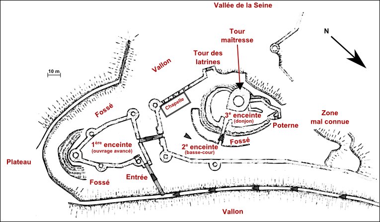 Archeologist Dominique Pitte's rendering of the castle design